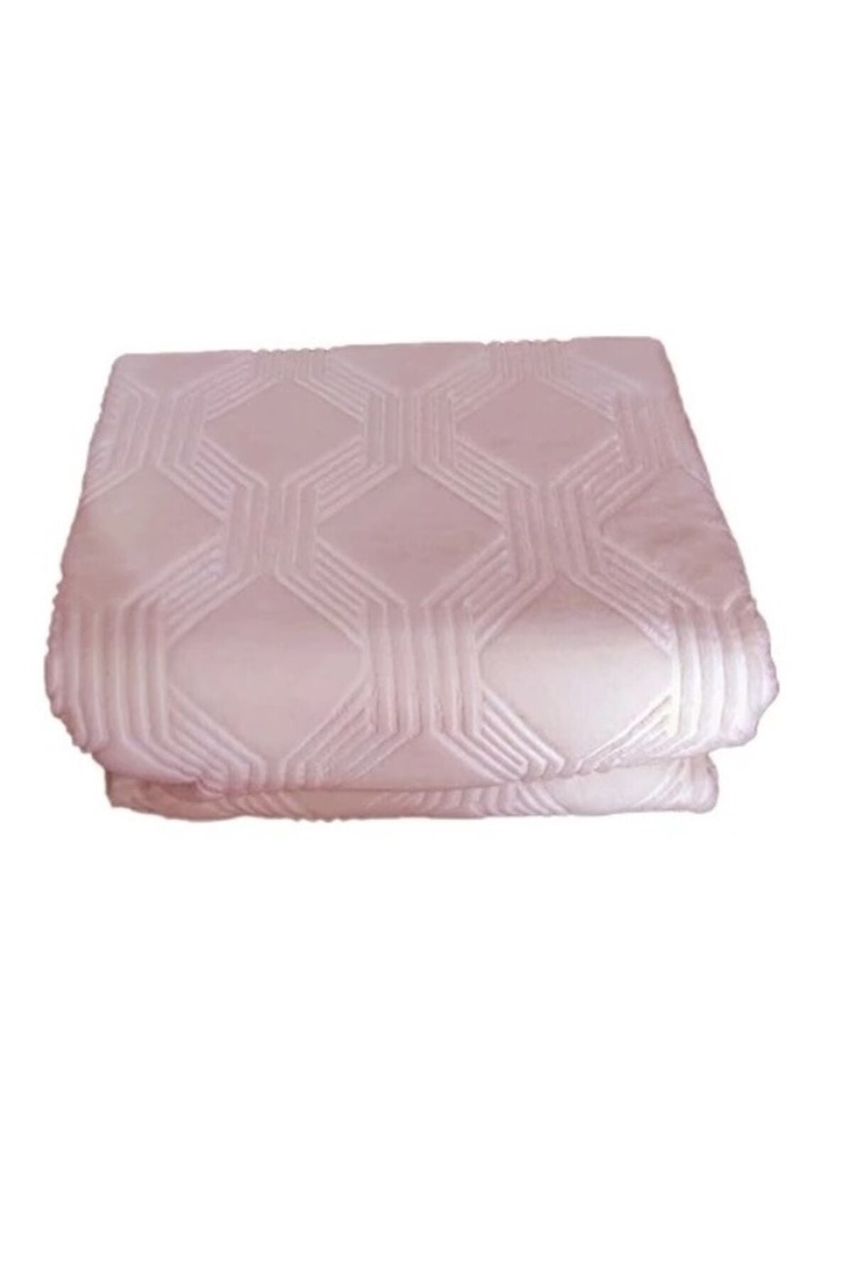 Trendy Embos Tek Kişilik Battaniye(155x220)-Art Deco Cameo Rose 155 x 220 - 155 x 215