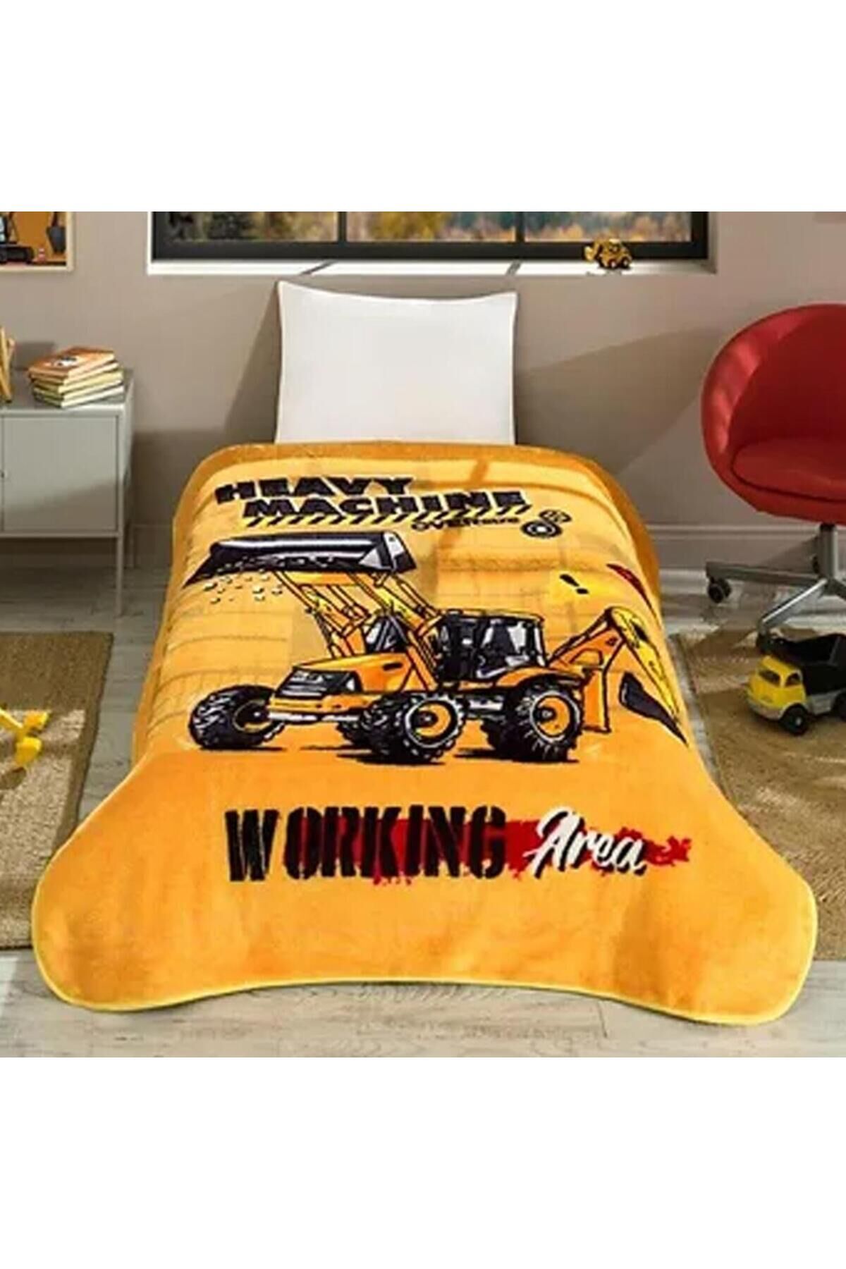Tek Kişilik Battaniye Baskılı Prime Heavy Machine 155 x 215