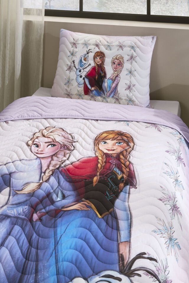 Frozen Frosted Tek Kişilik Disney Lisanslı Çocuk Yatak Örtüsü 160x230 Cm Tek Ebat - 230 x 160