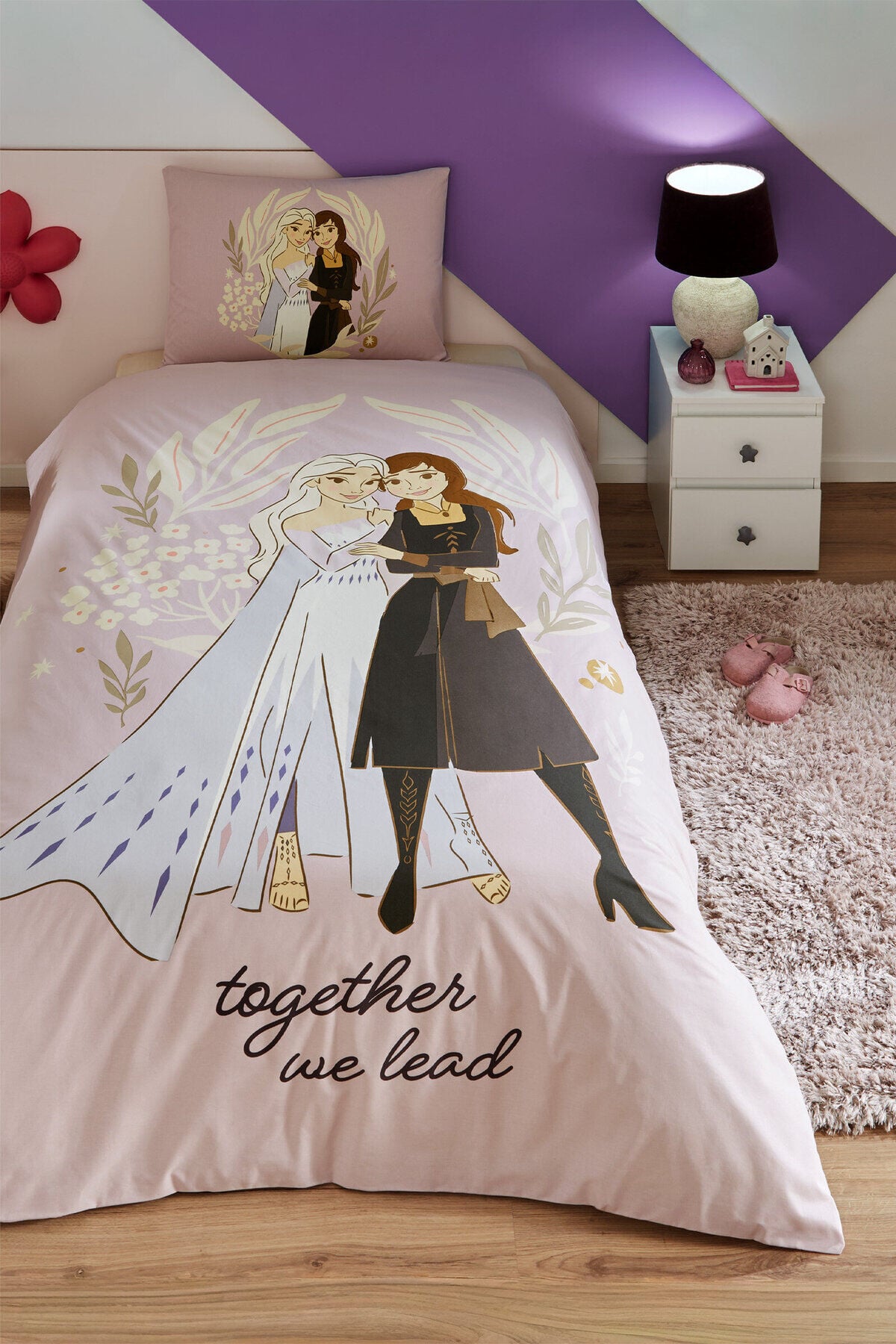 Frozen Magical Tek Kişilik Disney Lisanslı Lastikli Çocuk Nevresim Takımı