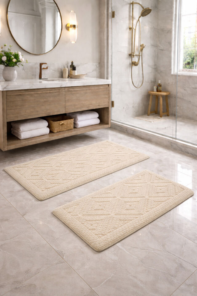 KLOZET TAKIMI TUFTING SMART 60X100+4 BEJ
