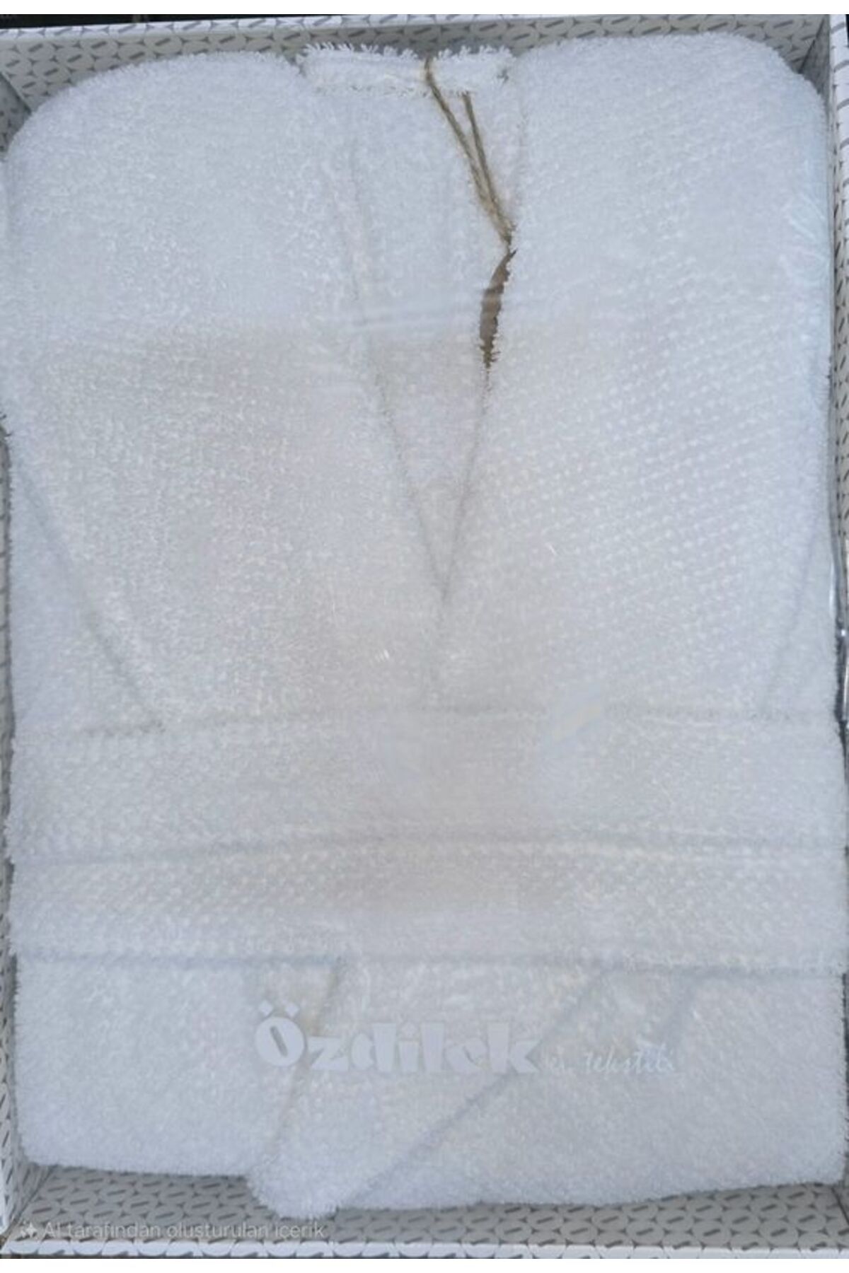 Colored(Avm) Beyaz Şalyaka Bornoz (Xl)