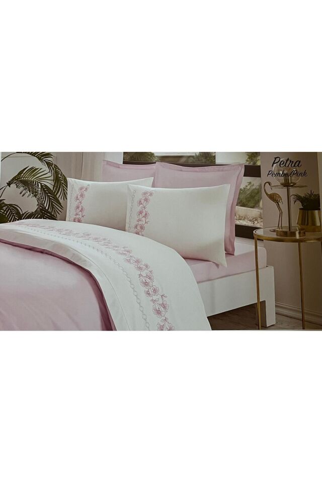 Boutique Çift Kişilik Nevresim Takımı Pembe-Petra Pembe