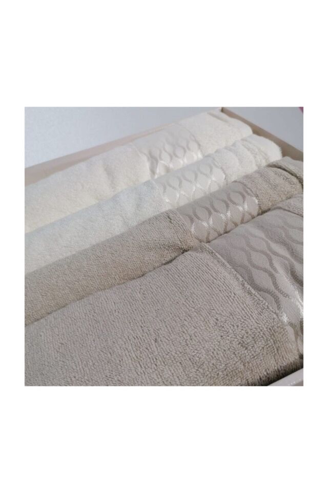 Elissa Best Set Hamam Takımı - Krem - Taş