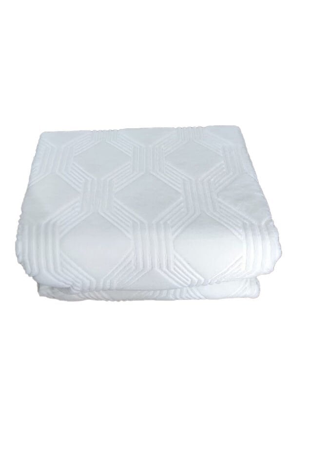 Trendy Art Deco Tek Kişilik Battaniye Kemik 155x220 155 x 220 - 155 x 220