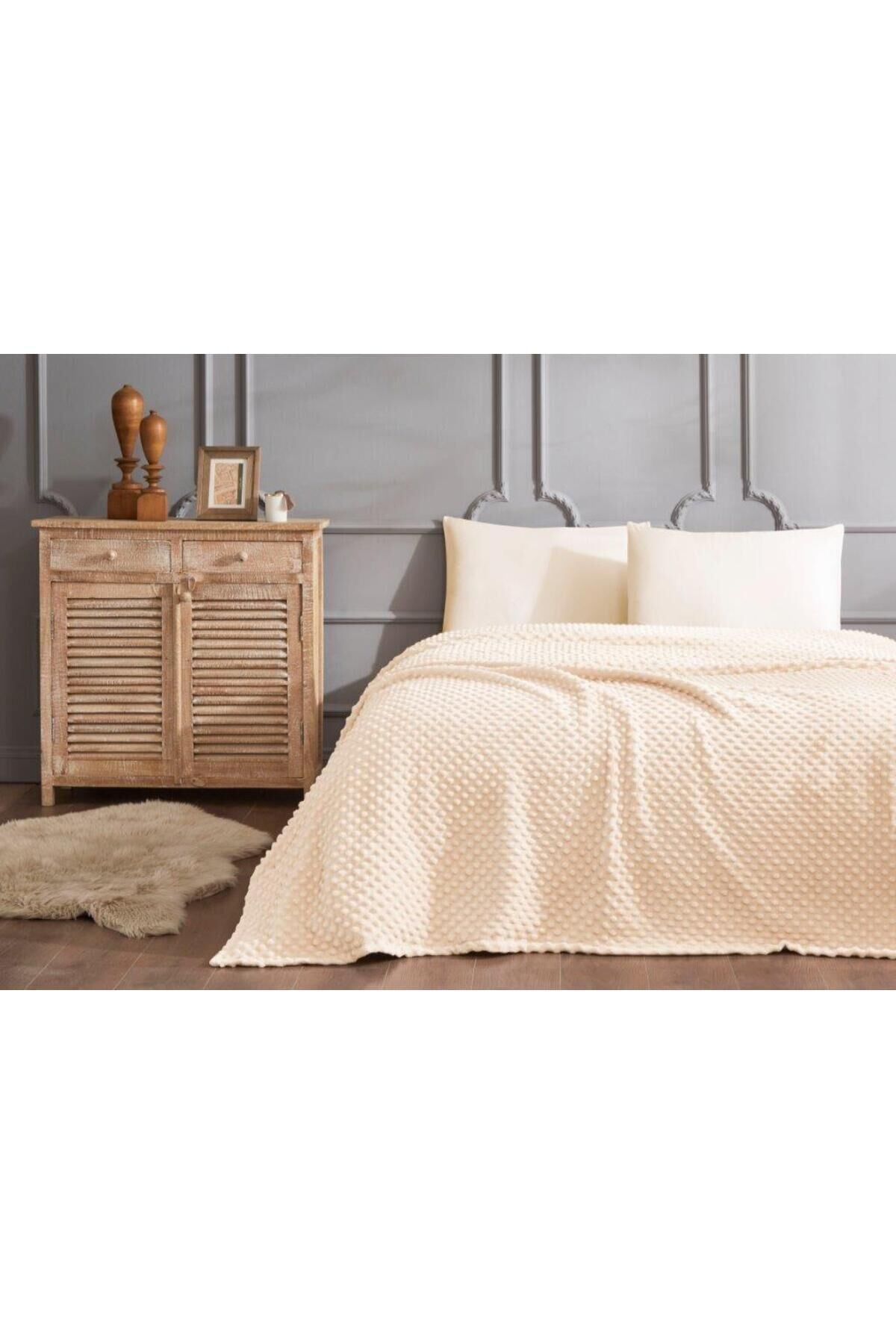Ozdılek Tk Battanıye Tomurcuk Pvc(Y) Mocha 150 x 220 cm. Tek Ebat - 155 x 215