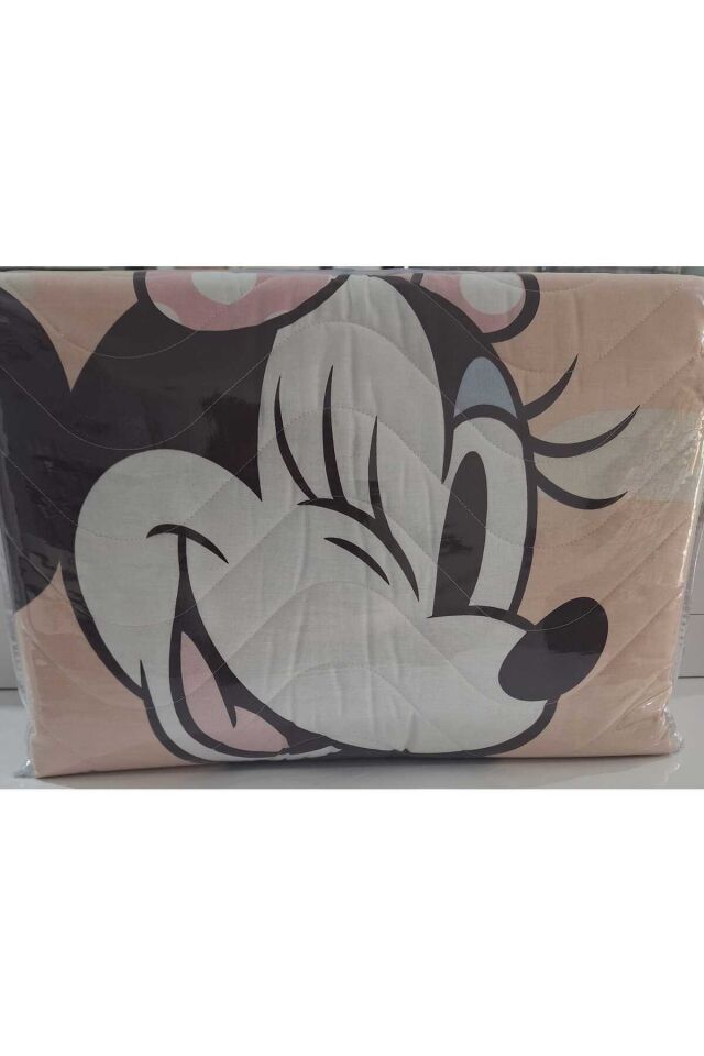 Lisanslı Disney Çocuk Yatak Örtüsü Takımı Tek Kişilik Minnie Garden Pembe