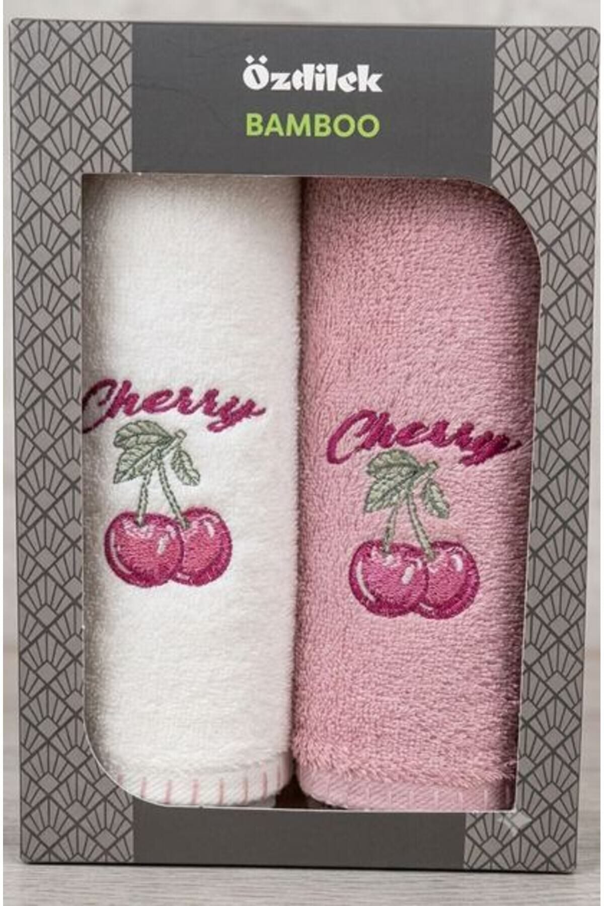 Sweet Cherry Krem-pembe 2li Kutulu Havlu