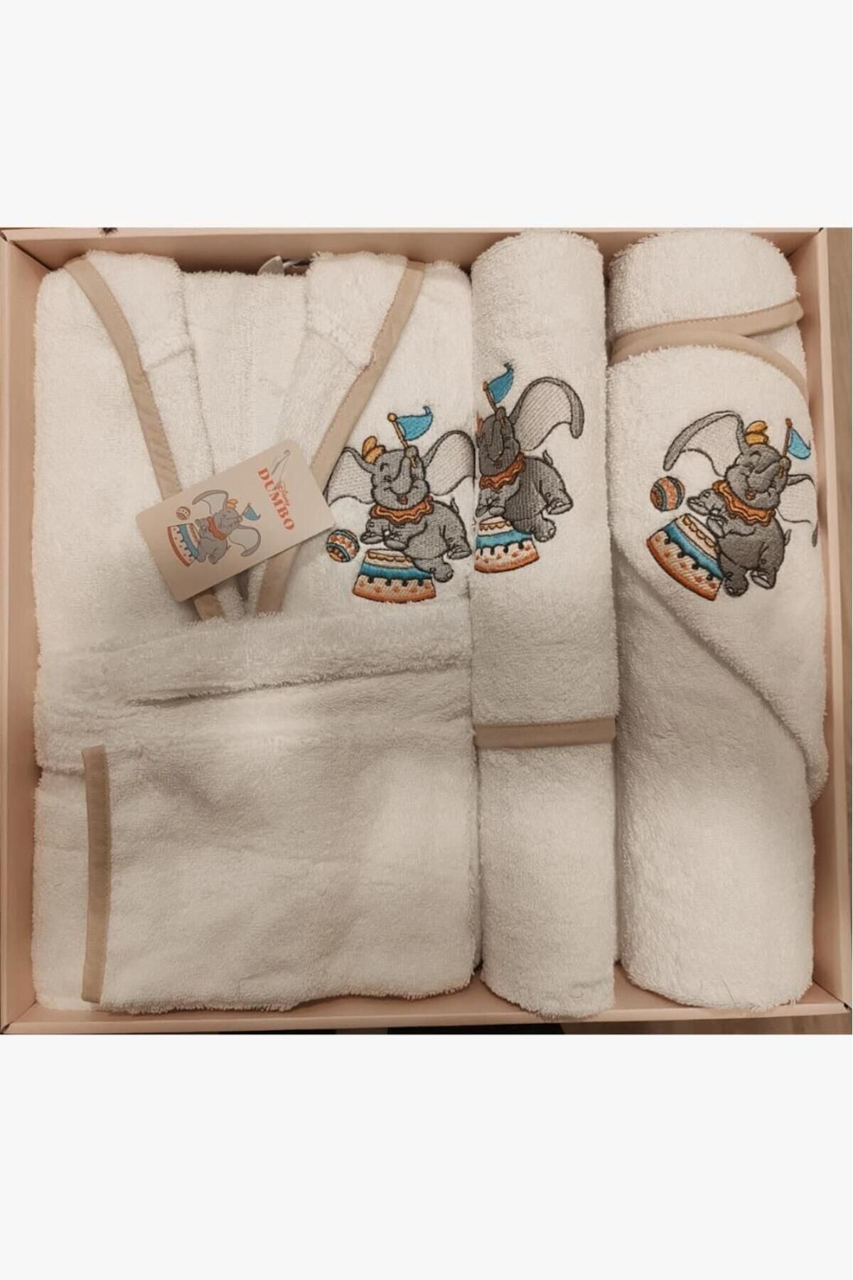 Dumbo Circus Disney Lisanslı Yenidoğan Bebek Seti Bej