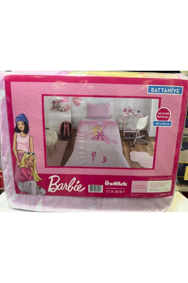 Barbie Tek Kişilik Battaniye 150x200 cm
