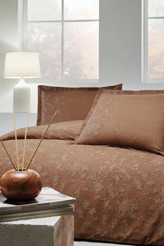 Ranforce Çift Kişilik Nevresim Takımı Barocco Taba