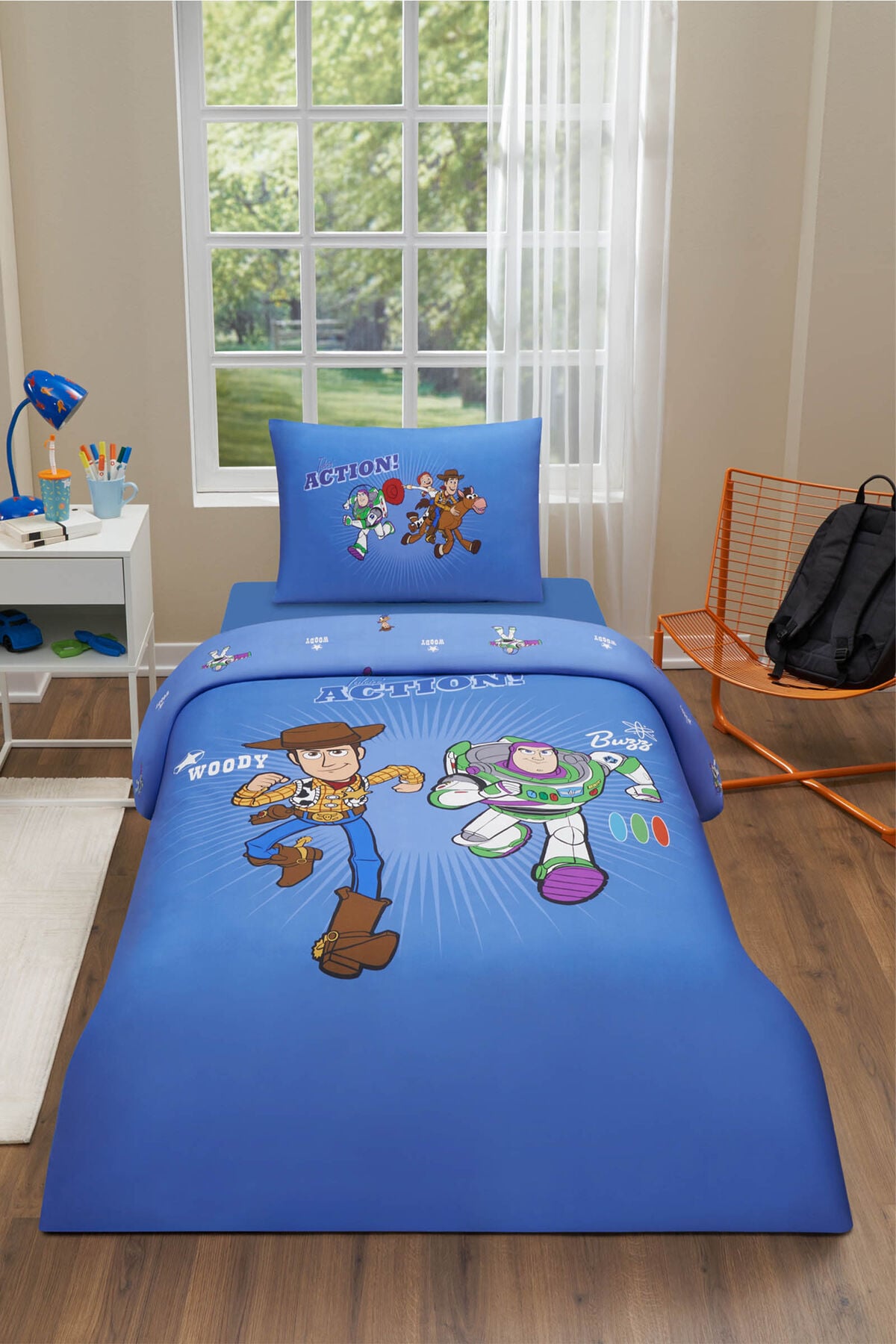 Toy Story Action Tek Kişilik Disney Lisanslı Lastikli Çocuk Nevresim Takımı