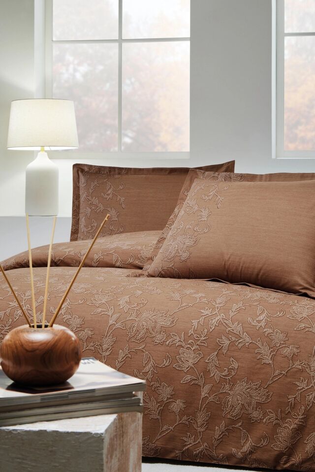 Ranforce Tek Kişilik Nevresim Takımı Barocco Taba