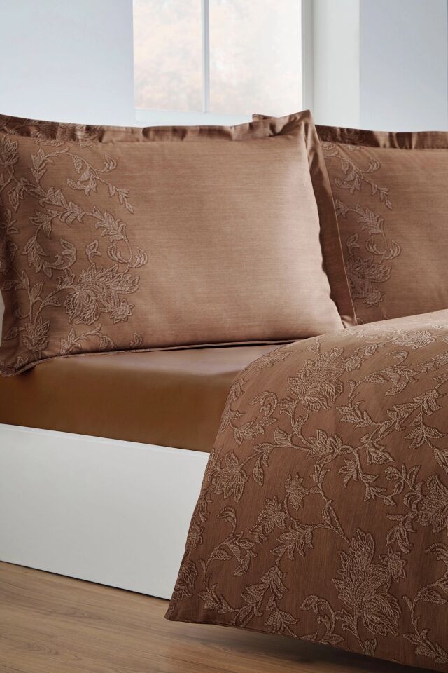 Ranforce Tek Kişilik Nevresim Takımı Barocco Taba