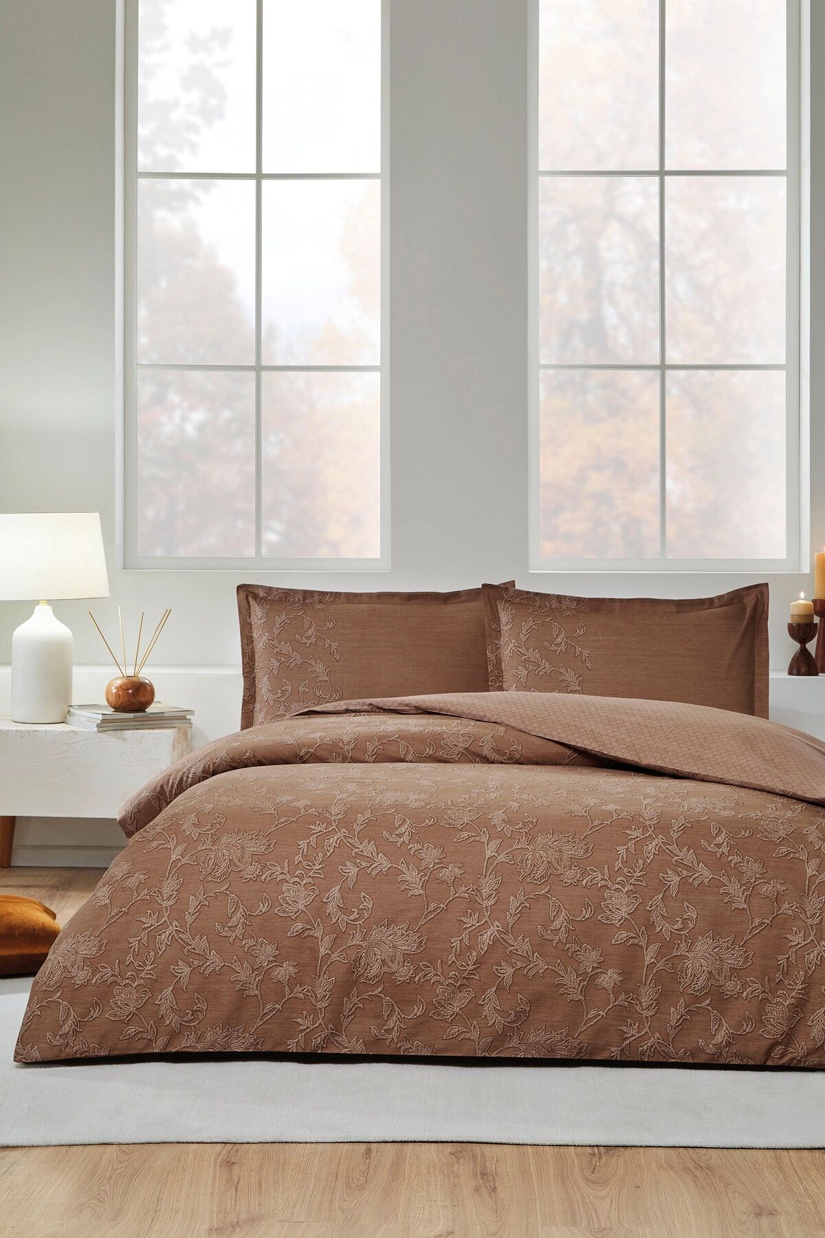 Ranforce Tek Kişilik Nevresim Takımı Barocco Taba