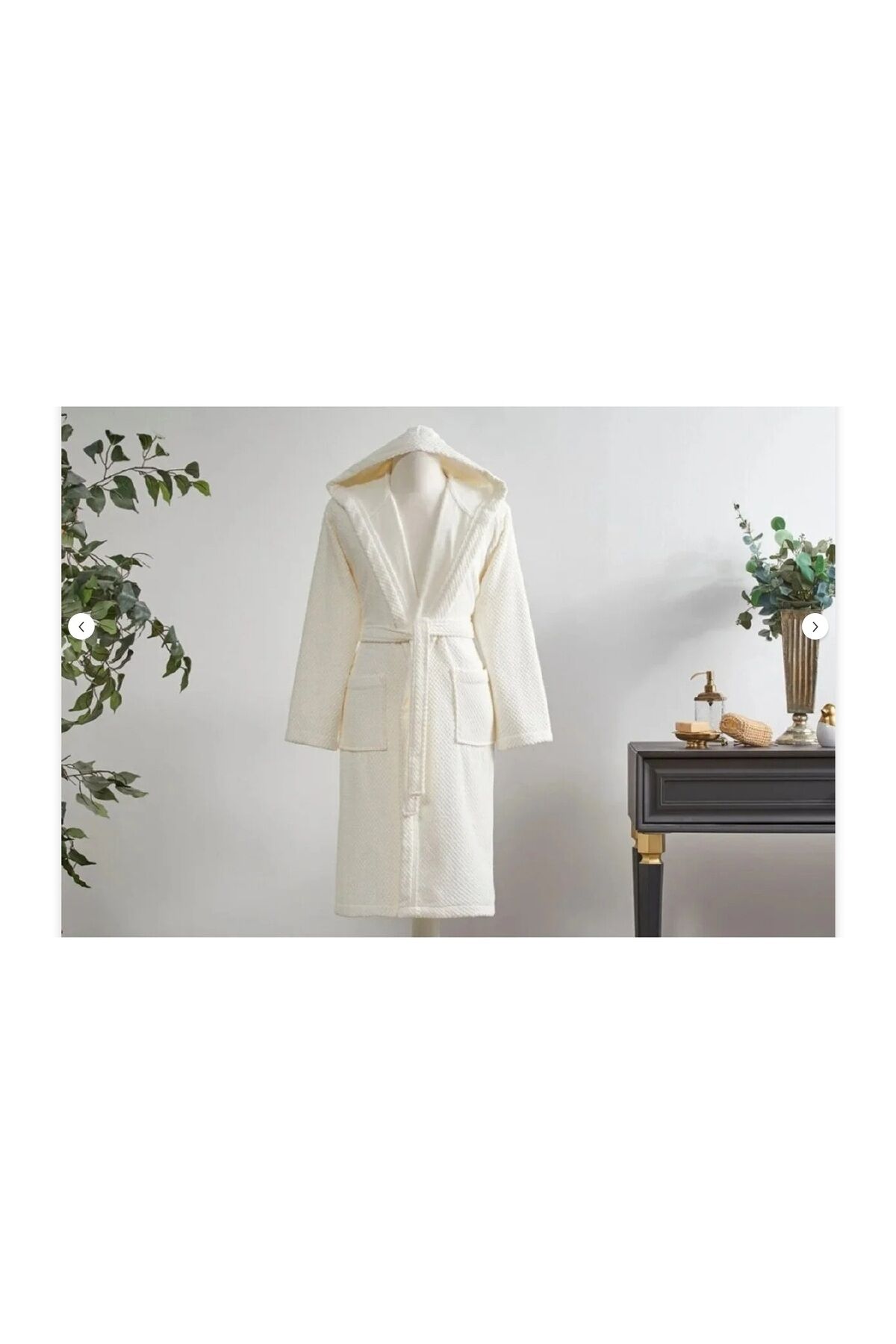 Ekoseli Kapüşonlu Çocuk Bornozu