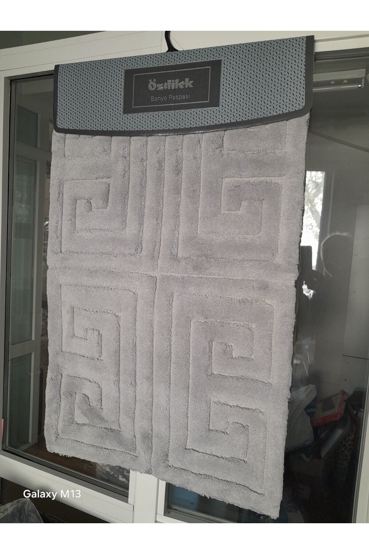 2'li Banyo Paspası - Klozet Takımı Pamuk Maze Gri